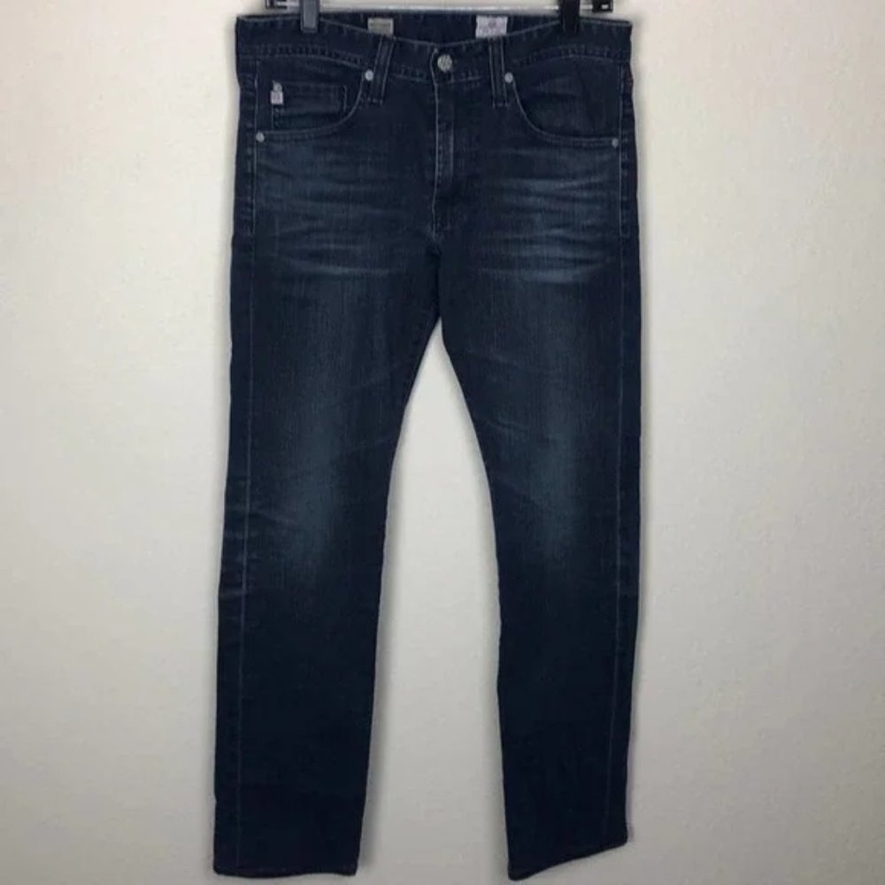 AG Adriano Goldschmied Matchbox Slim Straight Dark Wash Jeans 29R